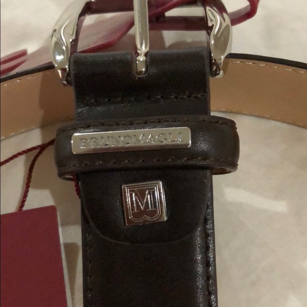 Brunomagli brown soft leather belt made Italy